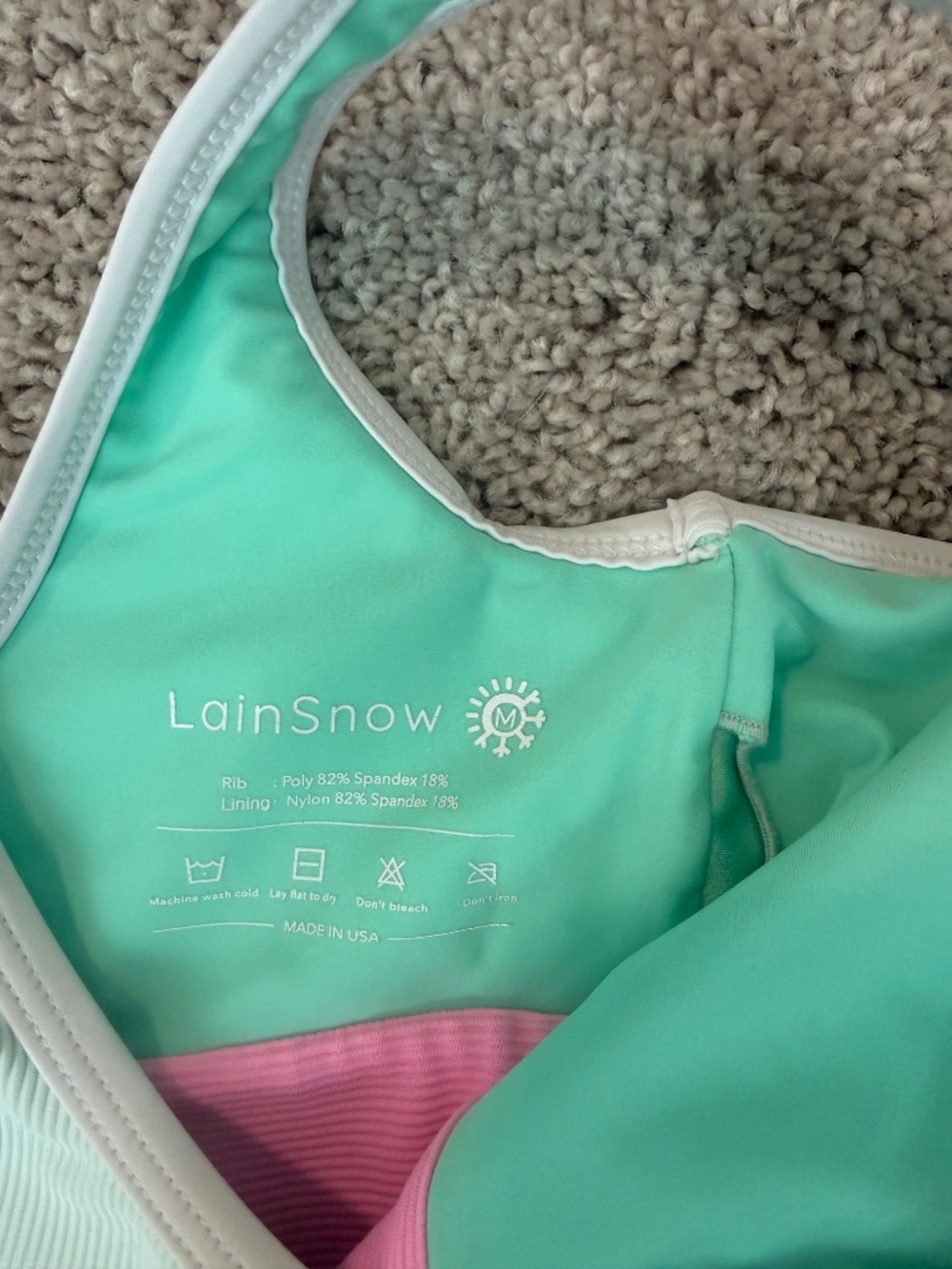 LainSnow Bikini Kiawah Top and Bottom in Watermelon - Picture 5 of 5